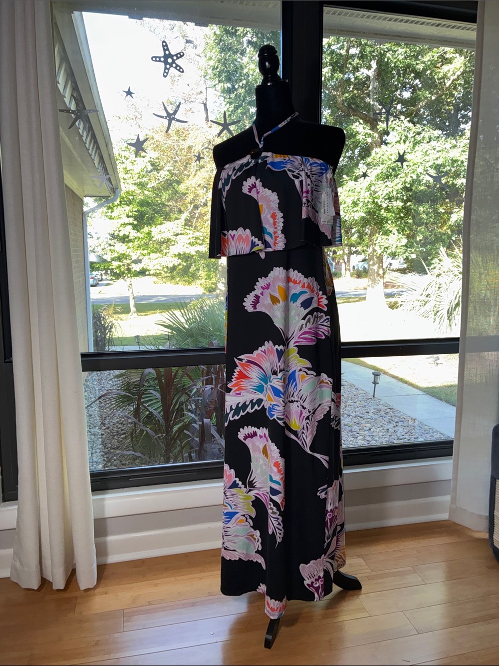 Trina Turk Seychelles Maxi Dress Swim Cover-Up Medium NWT